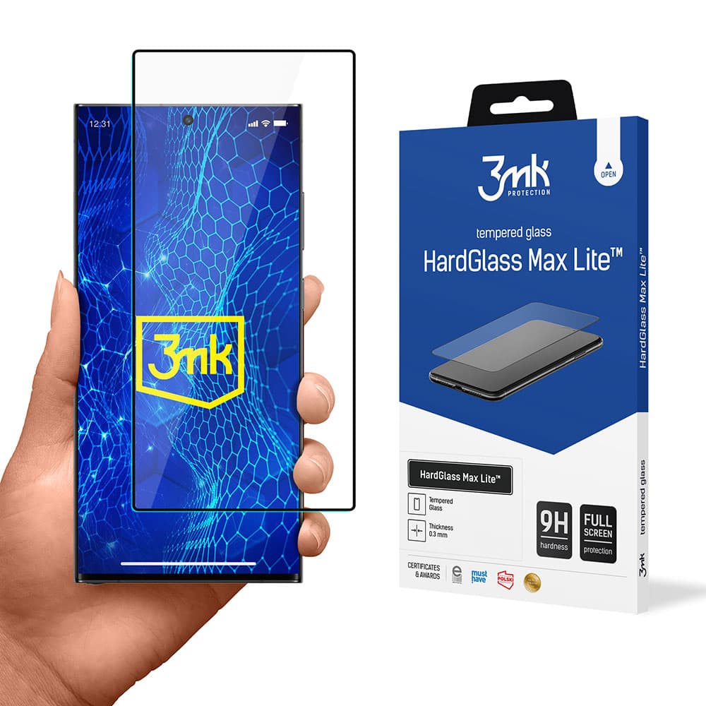 3mk HardGlass Max Lite™ kaljeno steklo za Samsung Galaxy S24 Ultra