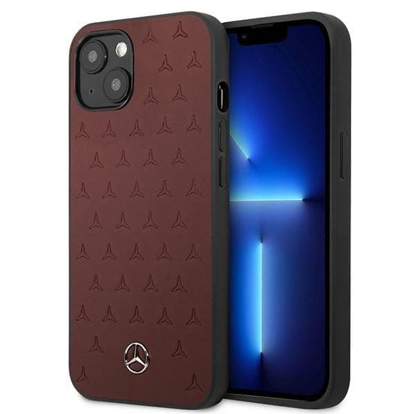 Ovitek Mercedes z vzorcem zvezd za iPhone 13 mini - rdeč