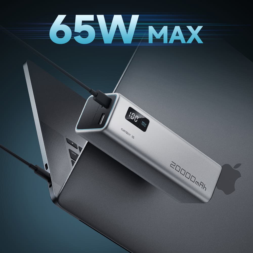 Powerbank Cuktech CUKP200XGLGR 85W 20000mAh, siva 2