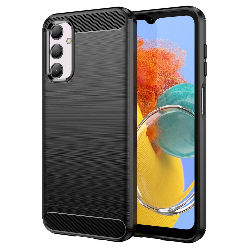 Fleksibilen ovitek Carbon Case za Samsung Galaxy M14 - črn