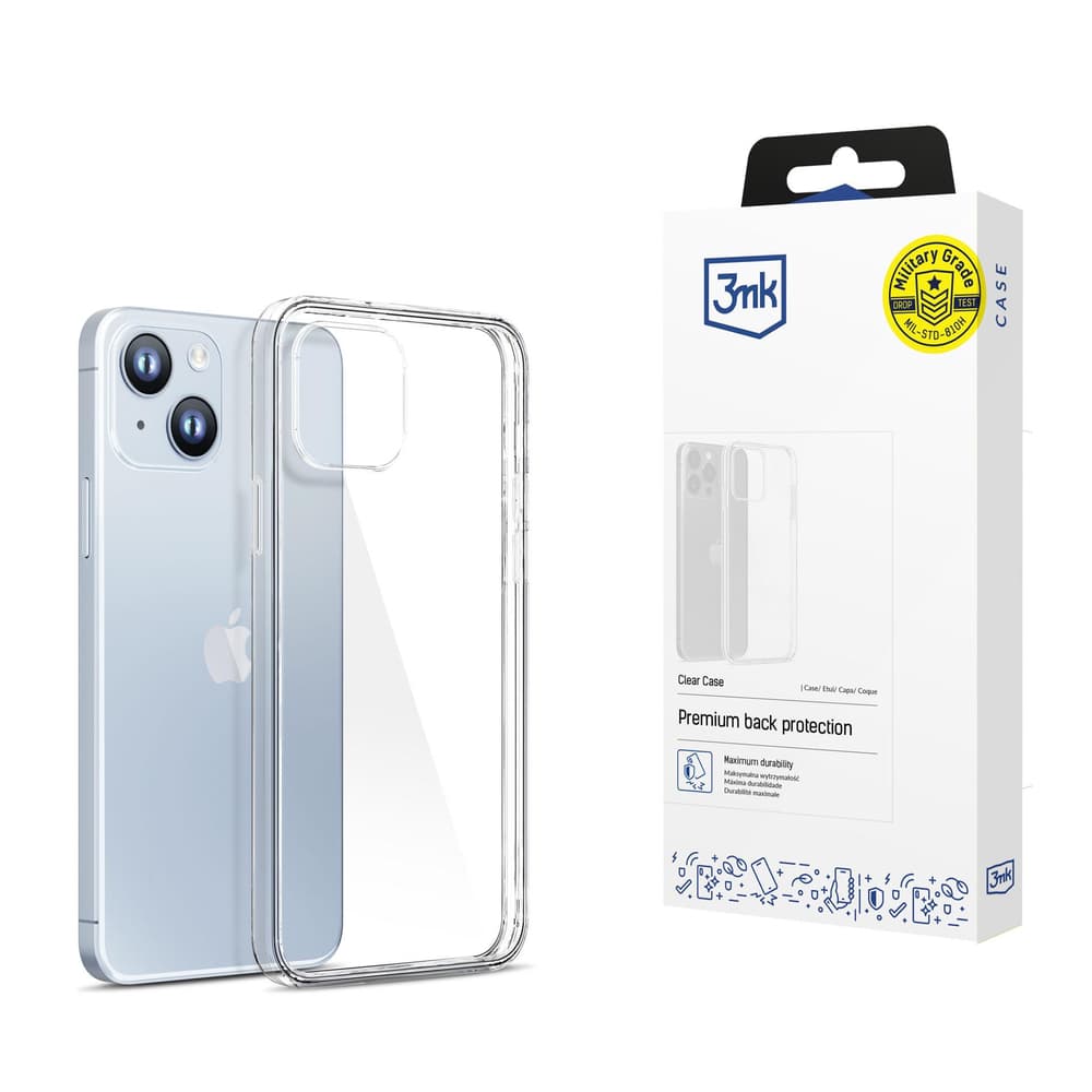 3mk Clear Case prozorna silikonska ovitek za iPhone 14 Plus