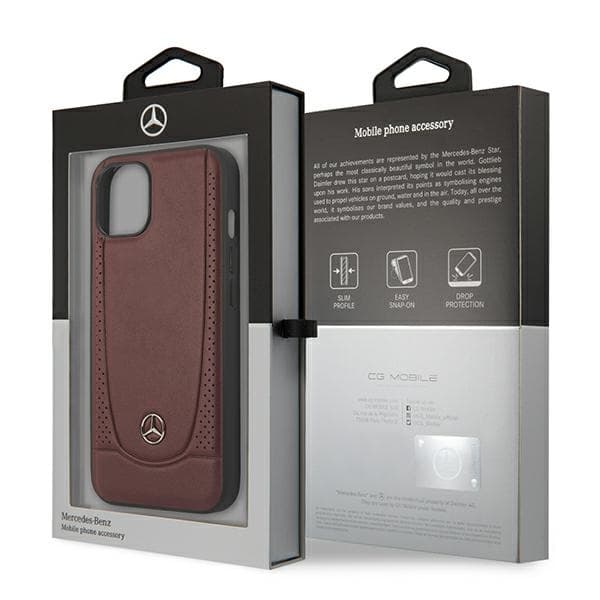 Mercedes Leather Urban ovitek za iPhone 14 Plus, rdeč 8