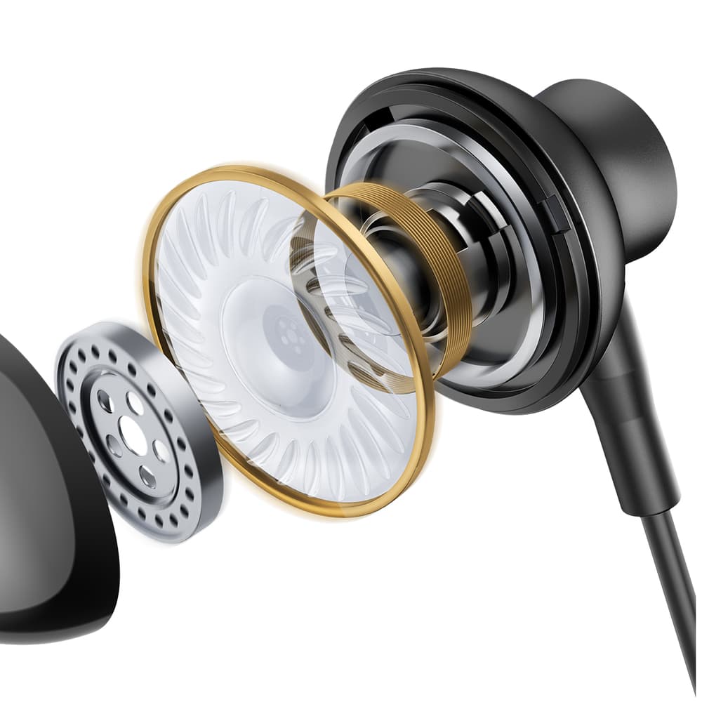 Slušalke Joyroom JR-EC07 USB-C v ušesa, kovinske - črna 3