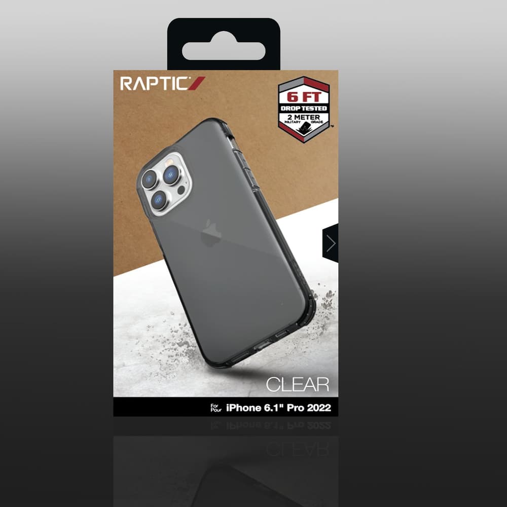 Raptic X-Doria Clear Case za iPhone 14 Pro, siva ohišje 3