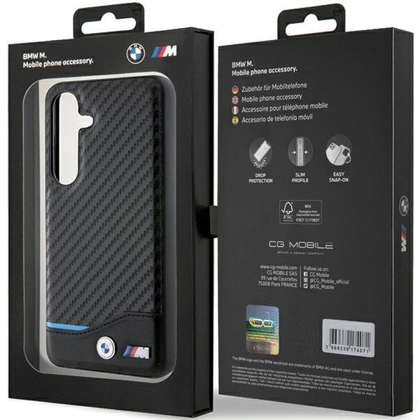 Ovitek BMW Leather Carbon S24 Črna 8