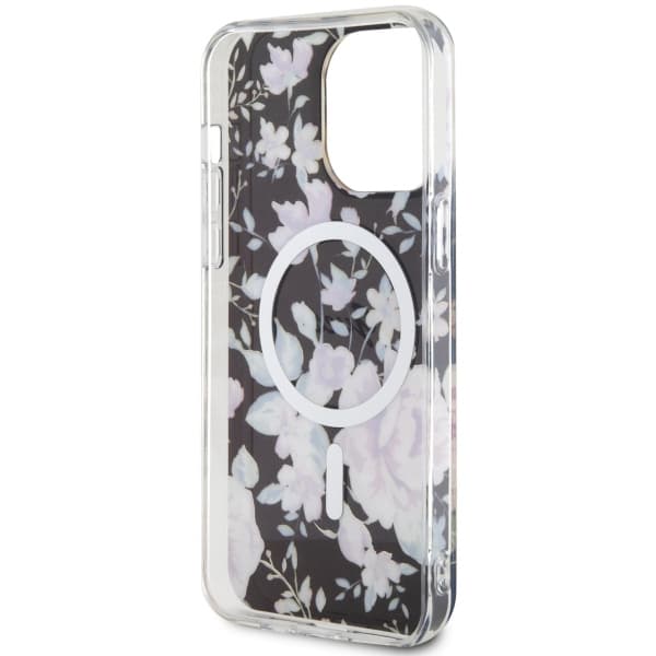 Ovitek Guess Flower MagSafe za iPhone 14 Pro Max, črn 7