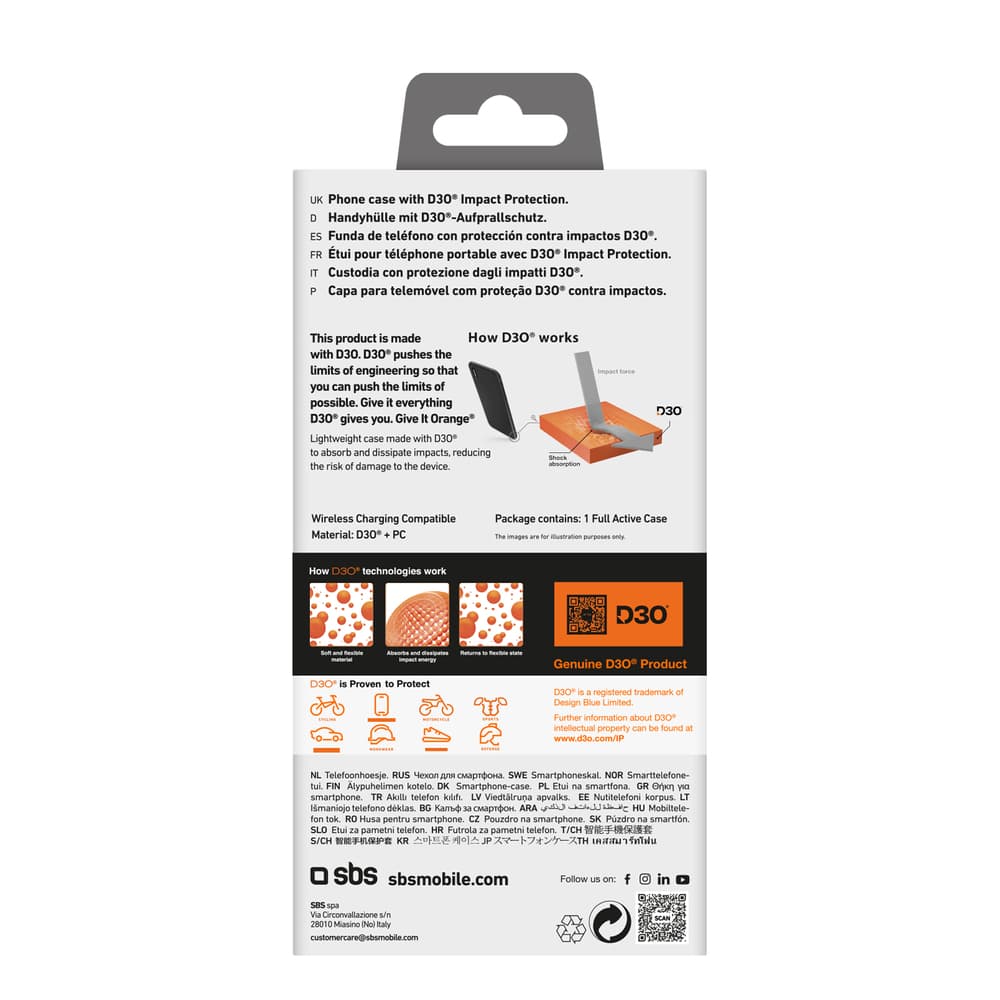 SBS Full Active D3O ovitek za iPhone 16 Pro Max - črna 3