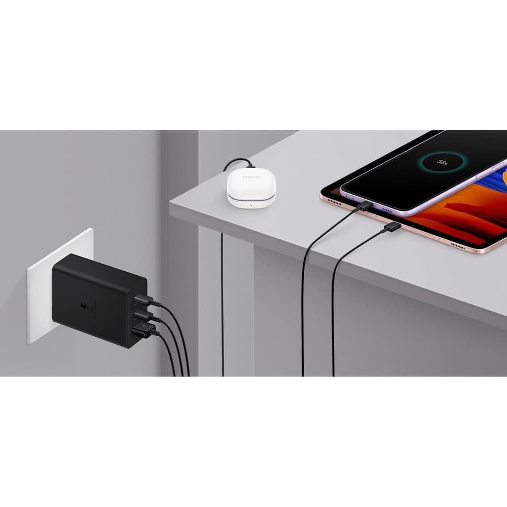 Samsung omrežni polnilnik 65W, 2xUSB-C, USB-A, PPS, PD, QC črn 6
