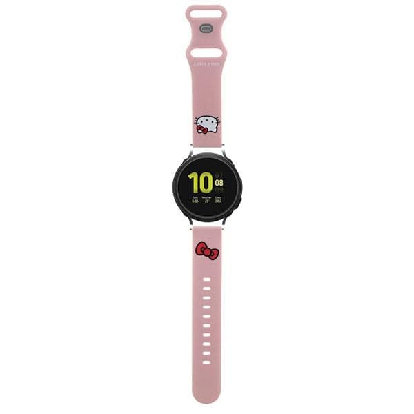 Hello Kitty silikonski pašček Kitty Head, univerzalen 22 mm - roza