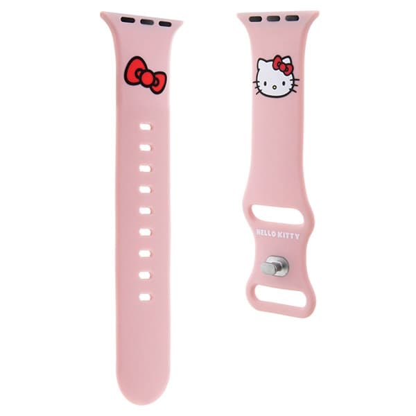 Hello Kitty trak za Apple Watch 38/40/41mm, Silicone Kitty Head, roza 3