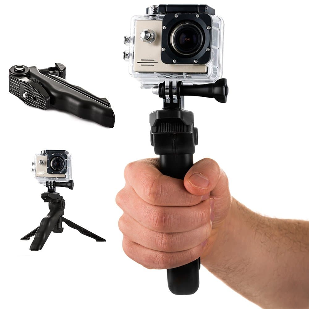 Ročni nastavek s mini stativom za GoPro SJCAM kamere (črn)