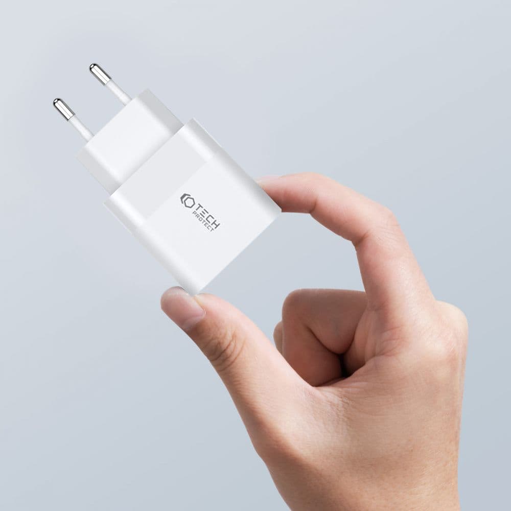 Tech-Protect C20W polnilnik 2x USB-C PD 20W - Črn 5