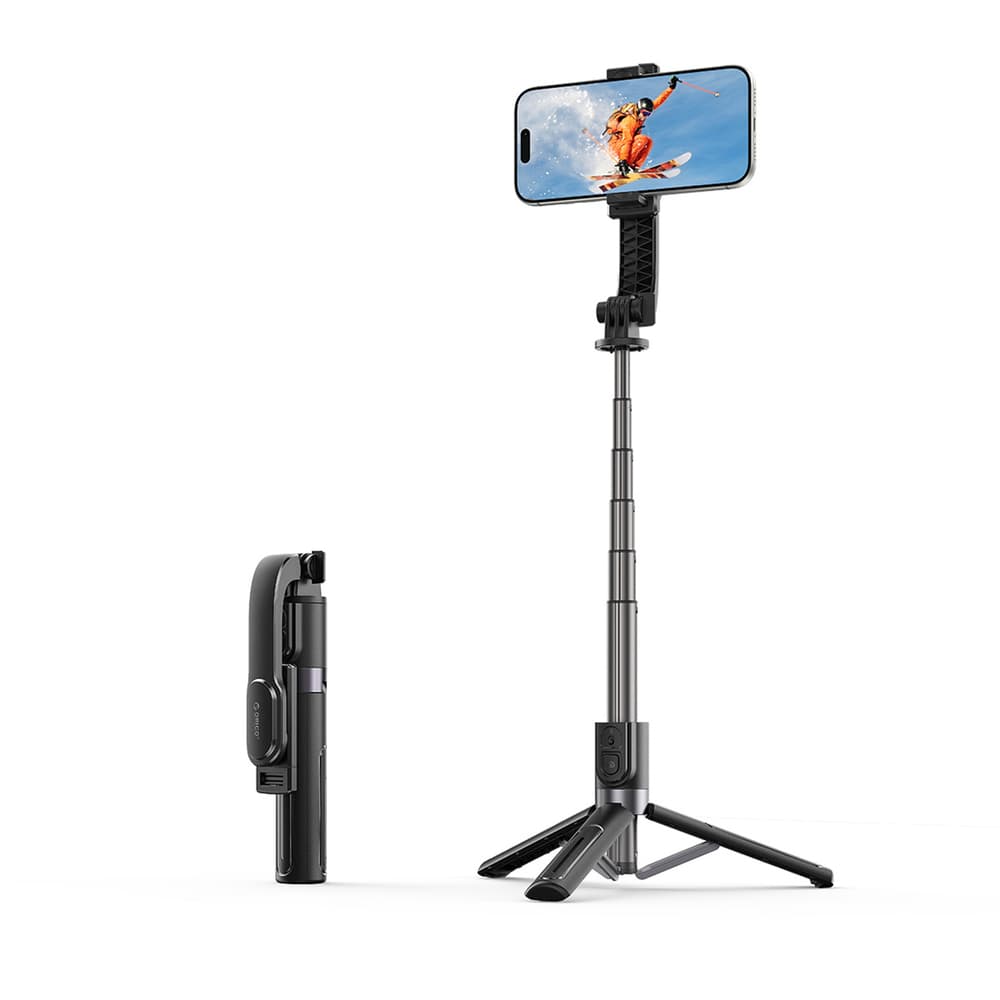 Orico SPV90 Aluminijasti Mini Selfie Stick / Stojalo, 360° vrtenje, Bluetooth 5.2 - črn
