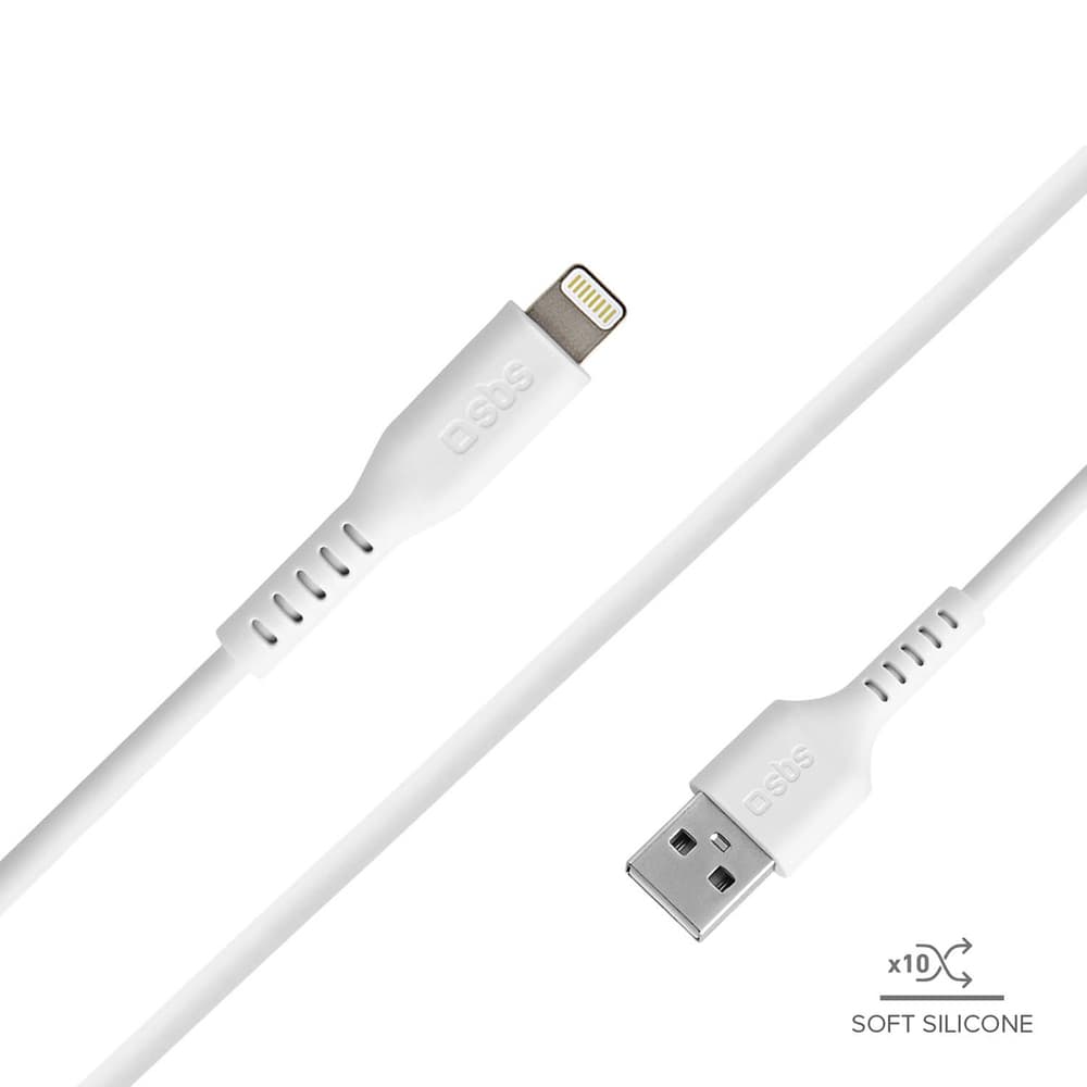 SBS TECABLEUSBIP589W USB-A v Lightning kabel, 1m - beli 4