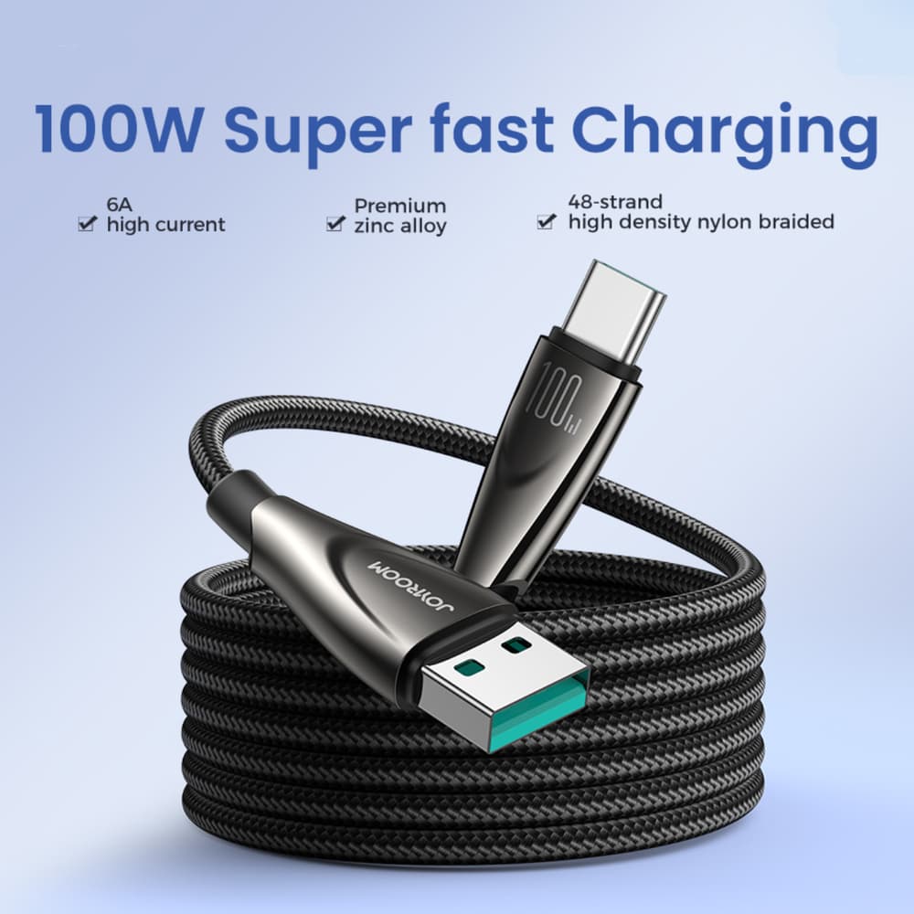 Joyroom Pioneer USB-A / USB-C 100W 1.2m kabel - črn 2