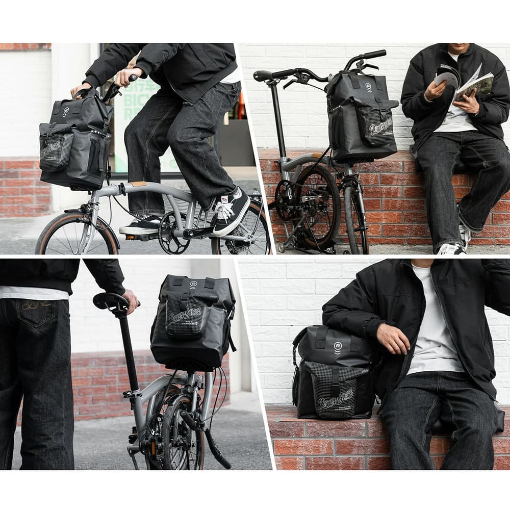 Rockbros AS-158 torbica za krmilo Brompton 18L - črna 7