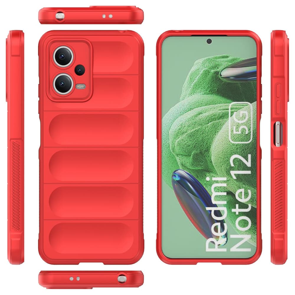 Magic Shield ovitek za Xiaomi Redmi Note 12 5G / Poco X5 5G (okLopni, rdeč) 2