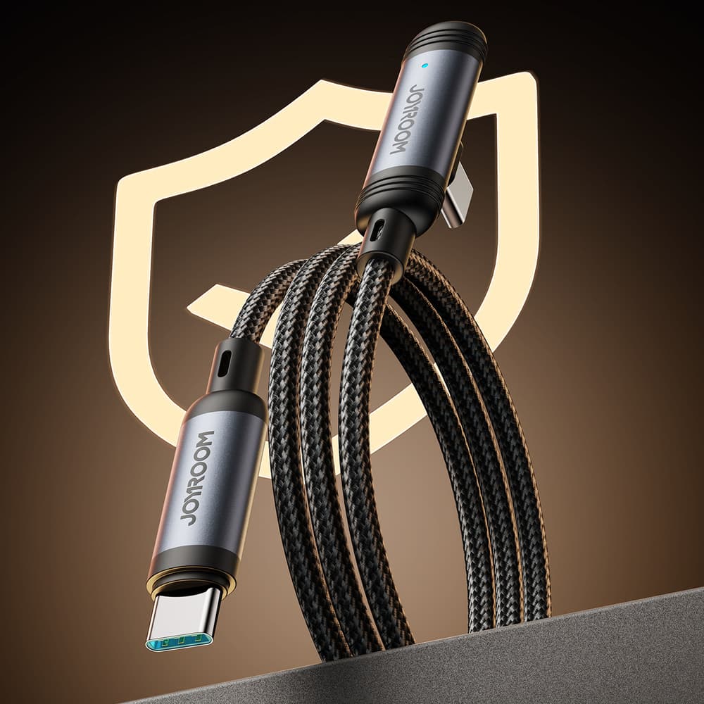 Joyroom S-A56 EnjoyX Series 90° USB-C - USB-C kabel 60W 1.2m - črn 7