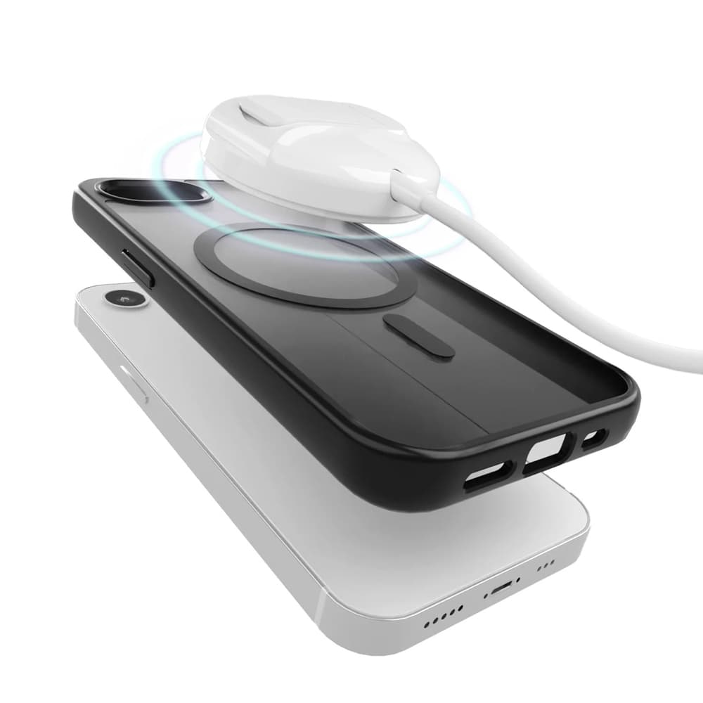 Puro Gradient MagSafe ovitek iz silikona za iPhone 16e/17e - črn 3
