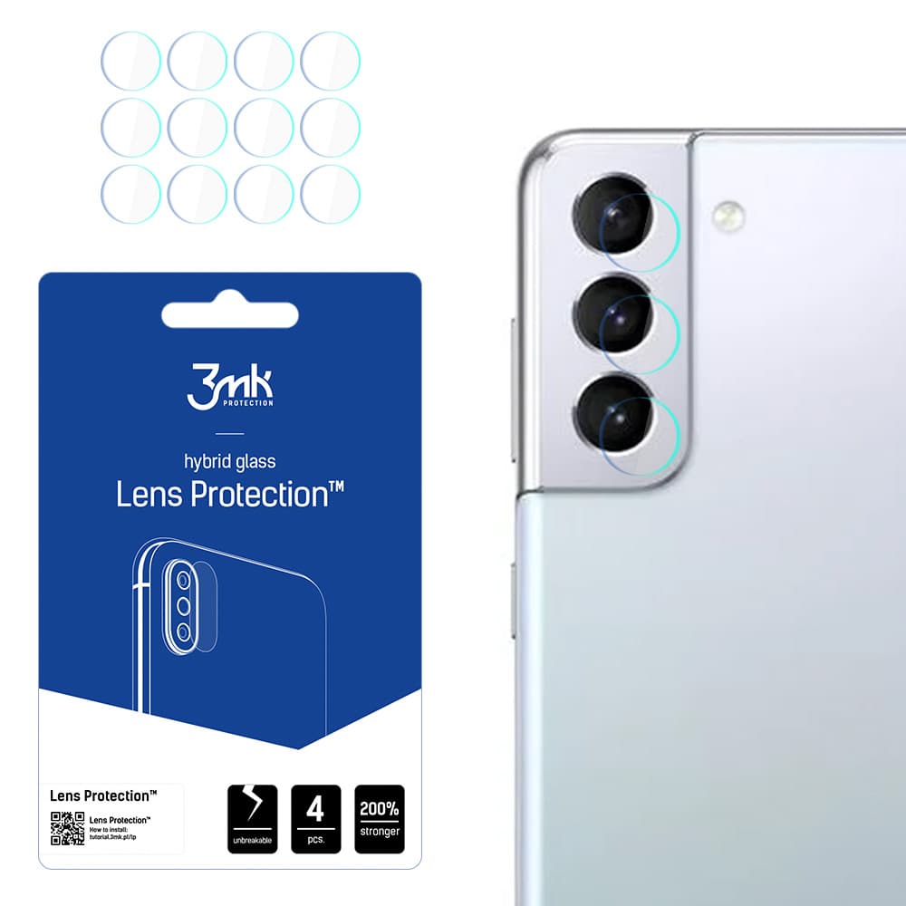 3mk FlexibleGlass Lens zaščita za kamere Samsung S22 (4 kosi)