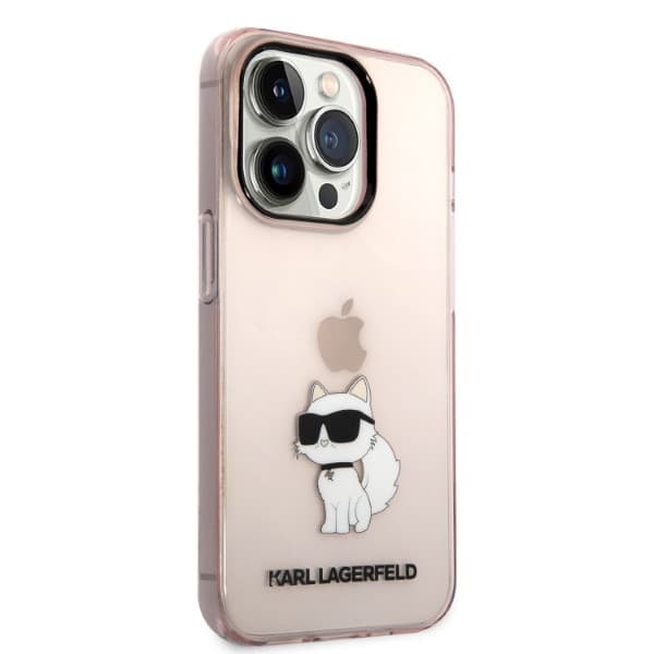 Karl Lagerfeld ovitek Choupette za iPhone 14 Pro, roza 4