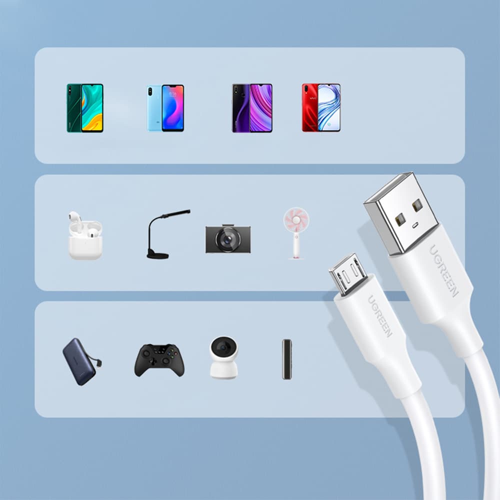 Ugreen US289 Kabel Micro USB / USB-A 1.5m - bel 7
