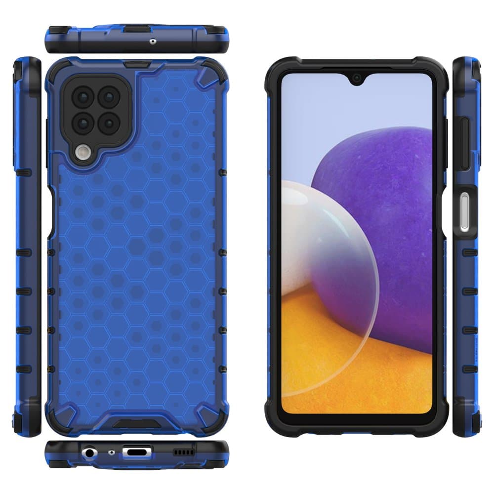 Honeycomb ovitek za Samsung Galaxy A22 4G, moder 2