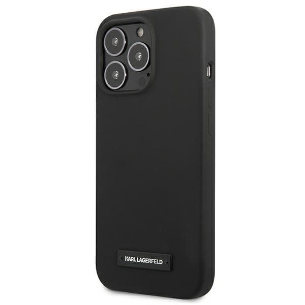 Ovitek Karl Lagerfeld Silicone Plaque za iPhone 13 Pro Max, črn 2