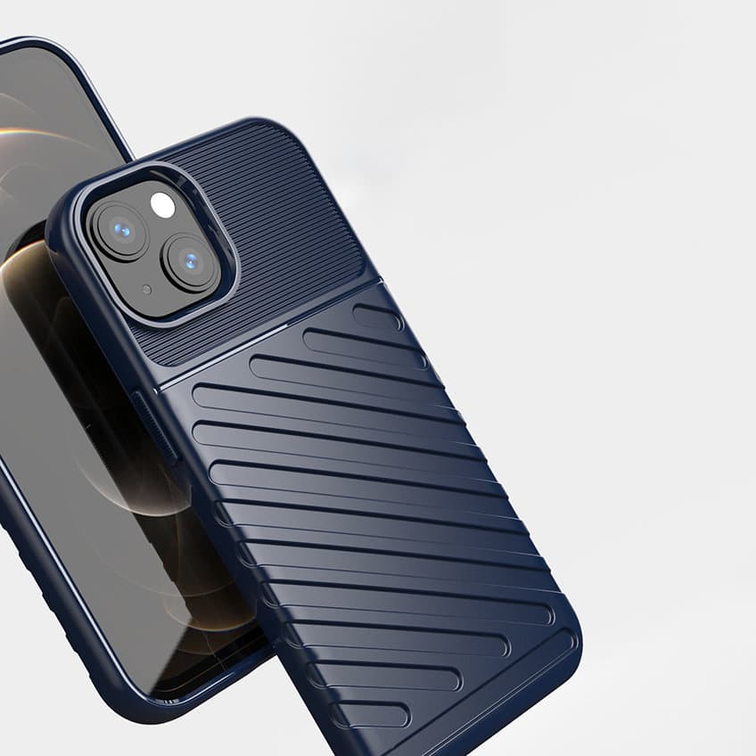 Thunder Case Fleksibilna TPU ovitek za iPhone 13 mini - Modra 3