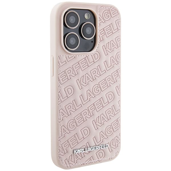 Karl Lagerfeld ovitek Quilted K Pattern za iPhone 15 Pro Max - roza 4