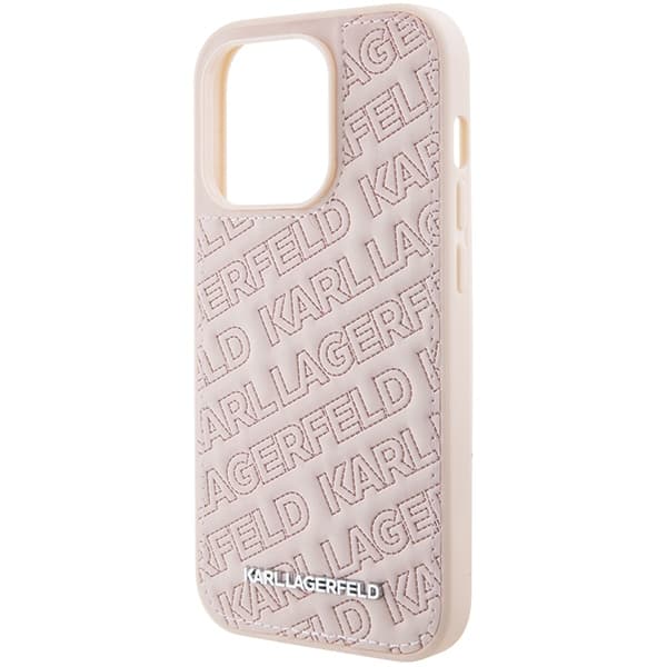 Karl Lagerfeld ovitek Quilted K Pattern za iPhone 15 Pro Max - roza 6