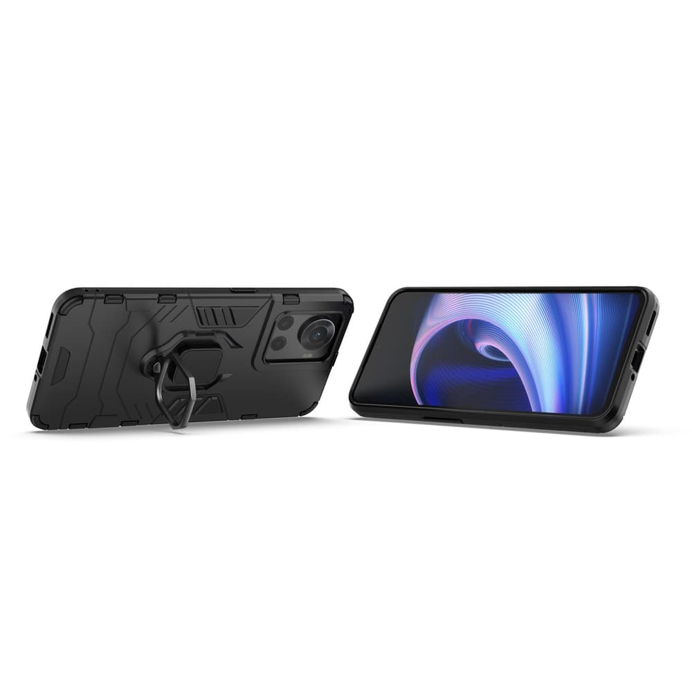 Ovitek Ring Armor za OnePlus Ace, črni 6