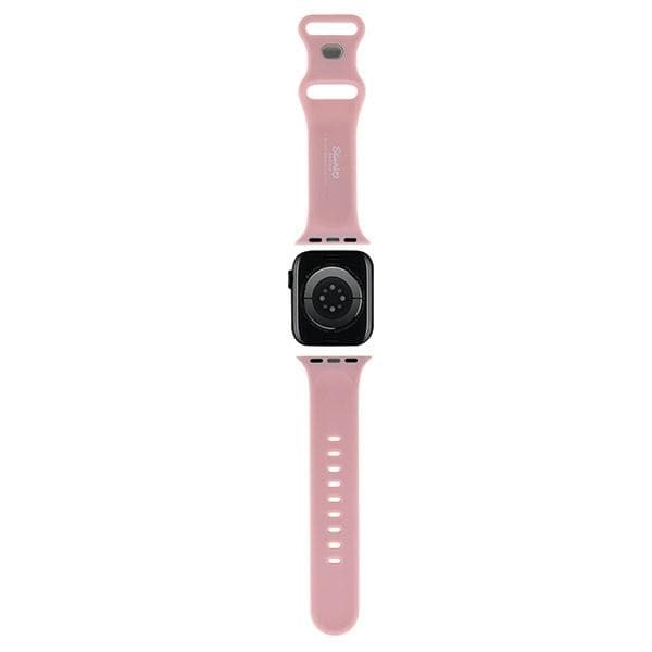 Hello Kitty silikonski pašček Kitty Head za Apple Watch 42/44/45/49mm - roza 2