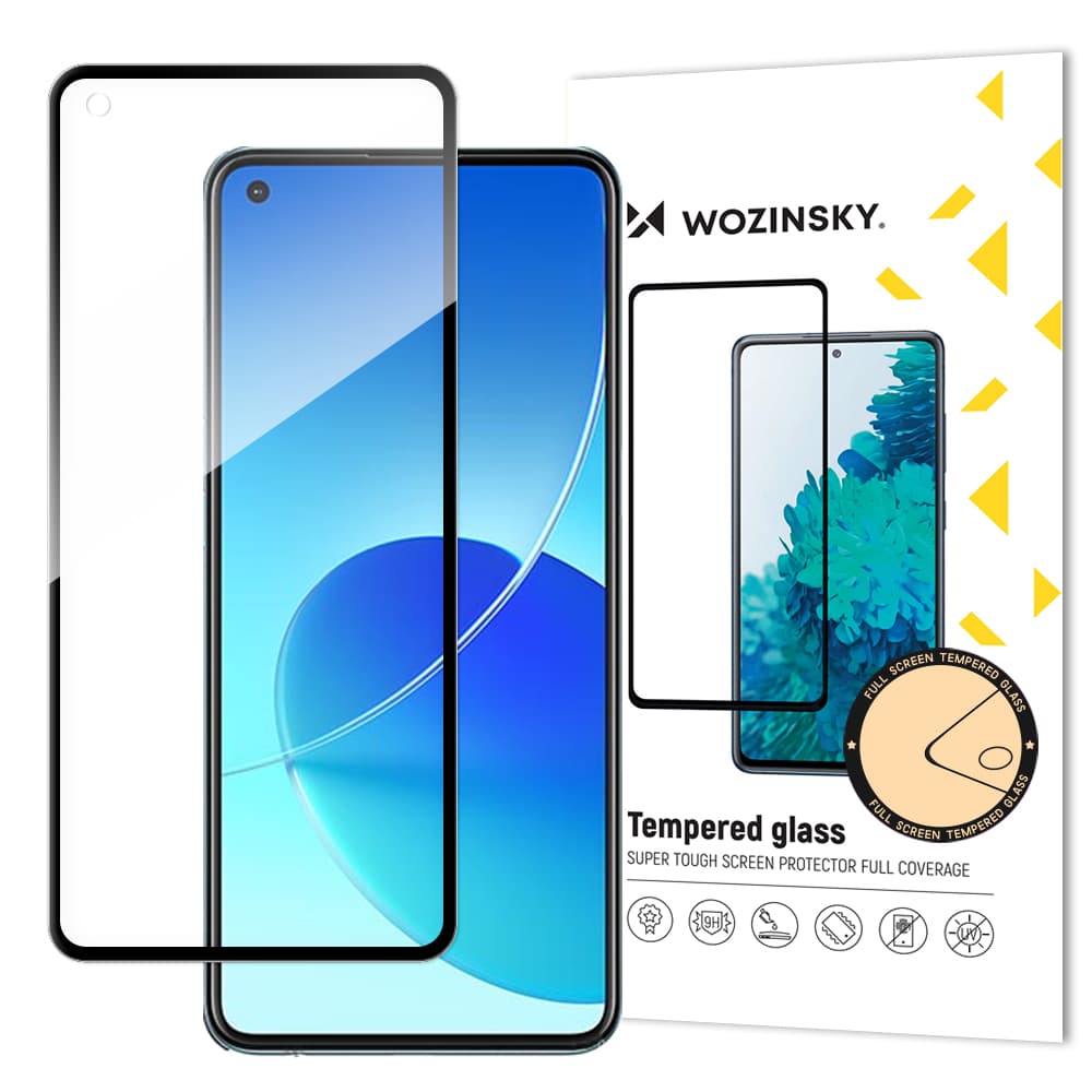 Wozinsky Tempered Glass Full Glue ovitek za Oppo Reno6 4G, črn