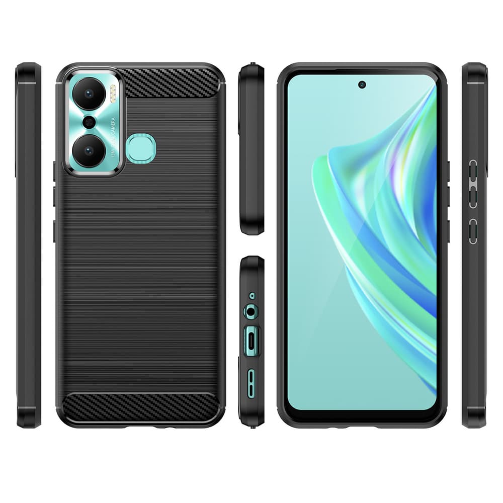Carbon Case ovitek za Infinix Hot 20 Play (črn) 2