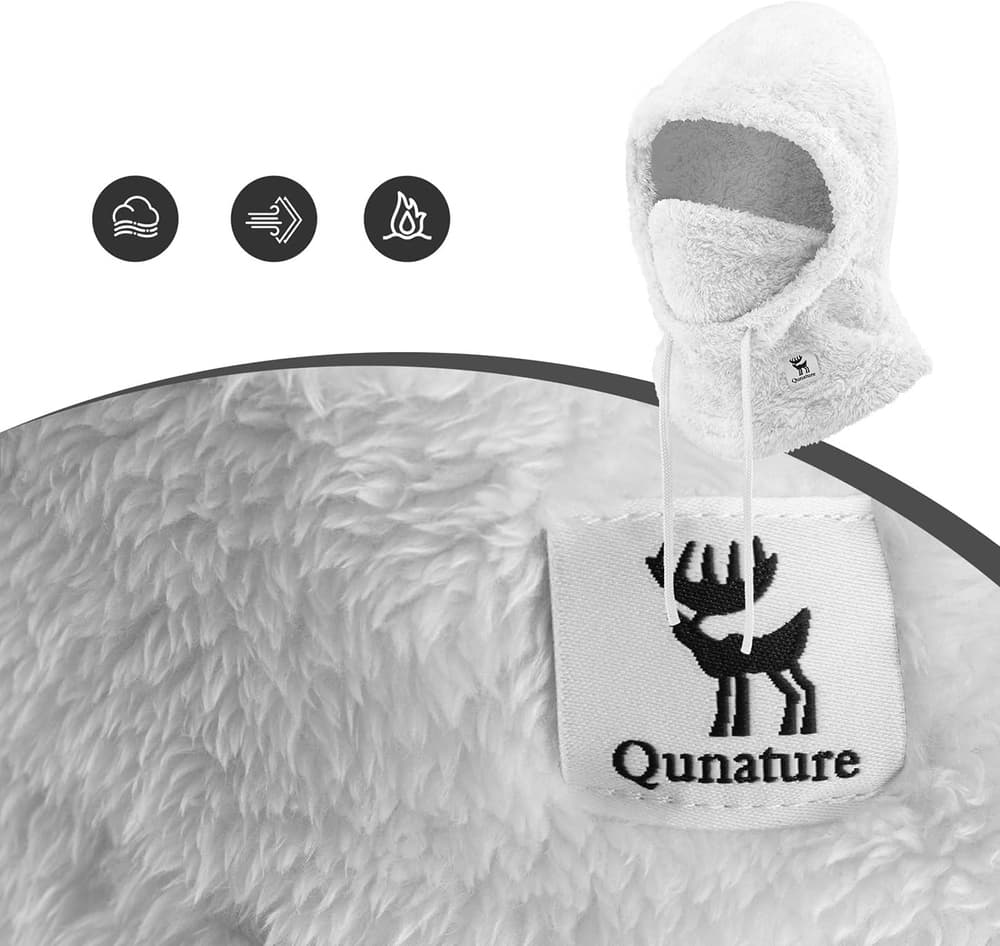 Qunature smučarska balaklava Arctic Velvet, Velikost M - Bela 7