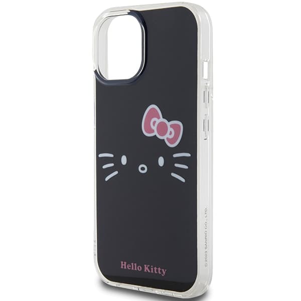 Hello Kitty ovitek IML Kitty Face za iPhone 15 - črna 6