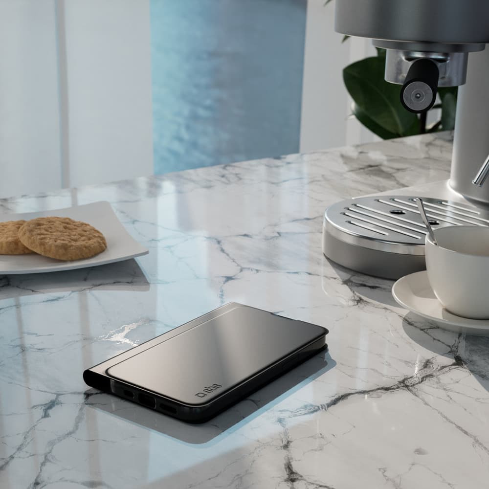 SBS etui Wallet Smooth za iPhone 16e/17e s preklopom - črn 7