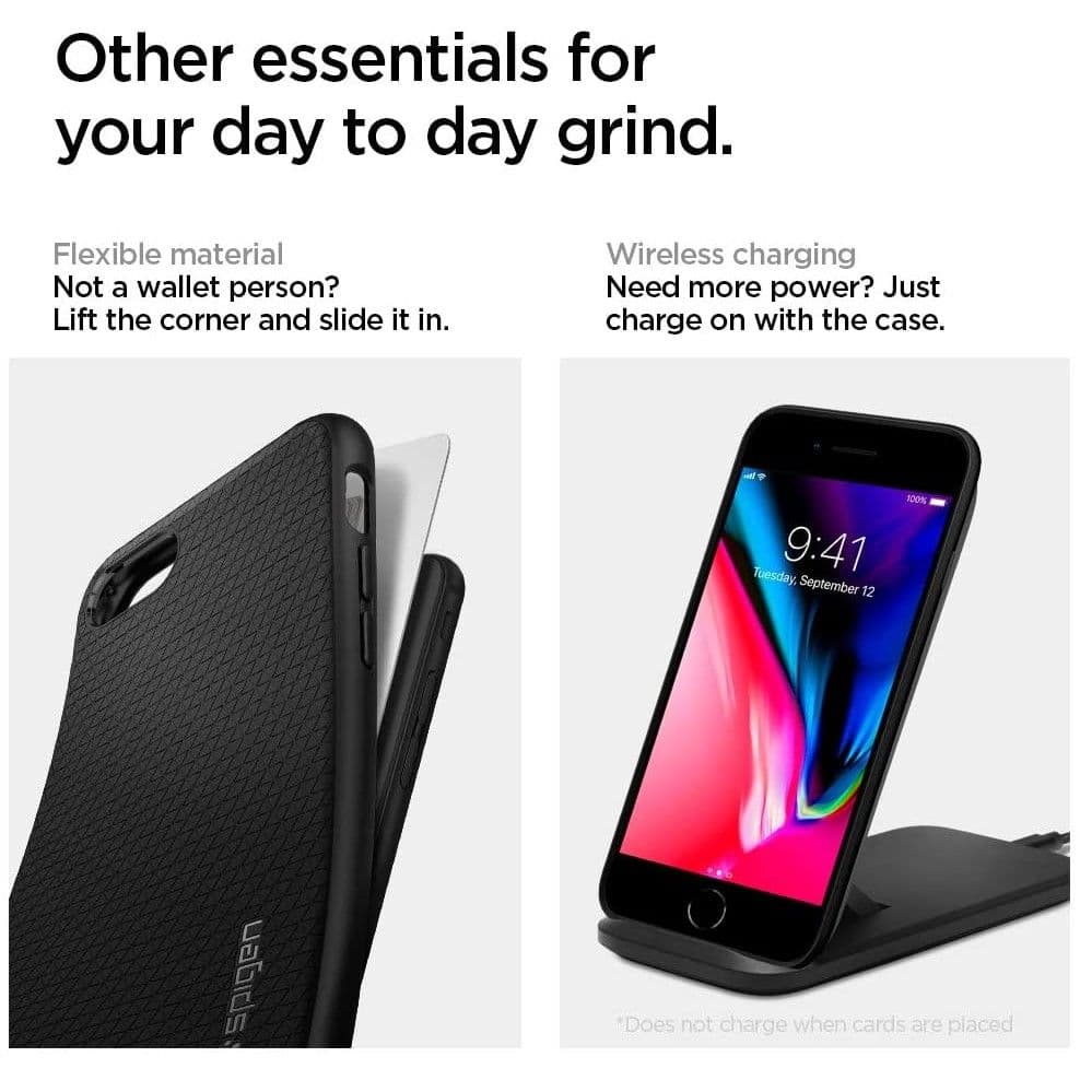 Spigen Liquid Air ovitek za iPhone 7 / 8 / SE 2020/2022 (črn) 4