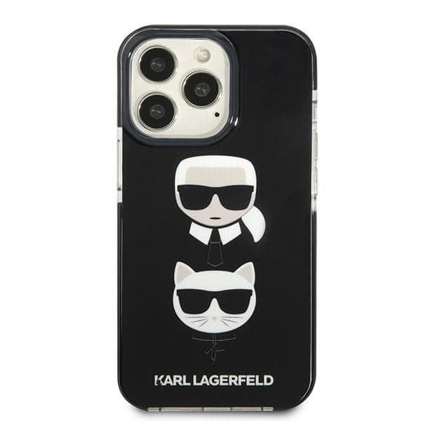 Karl Lagerfeld Karl & Choupette Head ovitek za iPhone 13 Pro Max - črn 3
