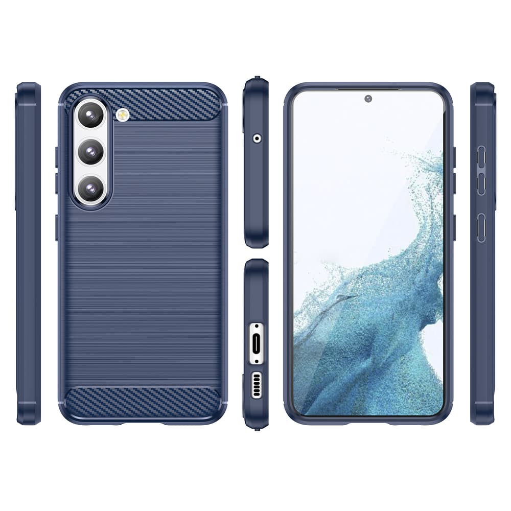Hurtel Carbon Case ovitek za Samsung Galaxy S23+, modri 4