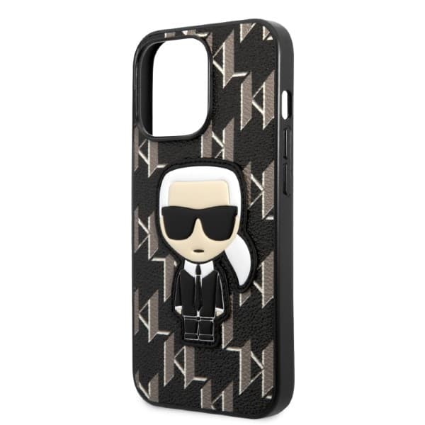 Ovitek Karl Lagerfeld Monogram Ikonik Patch za iPhone 13 Pro/13 (6,1") - črn 6