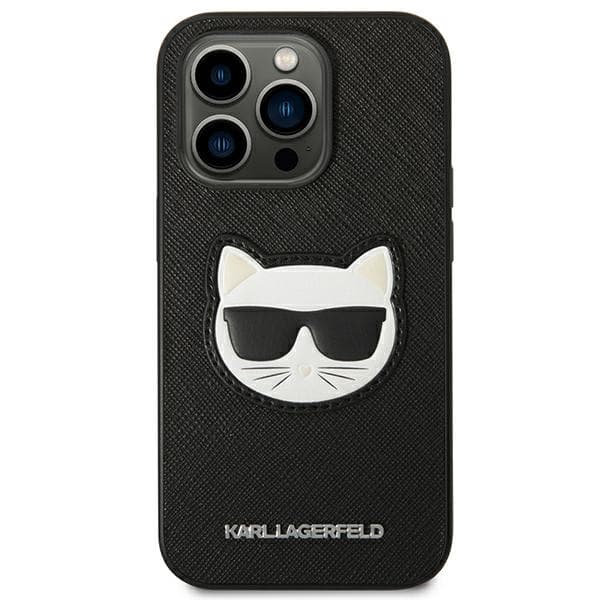 Karl Lagerfeld Saffiano Choupette ovitek za iPhone 14 Pro Max - Črna 3