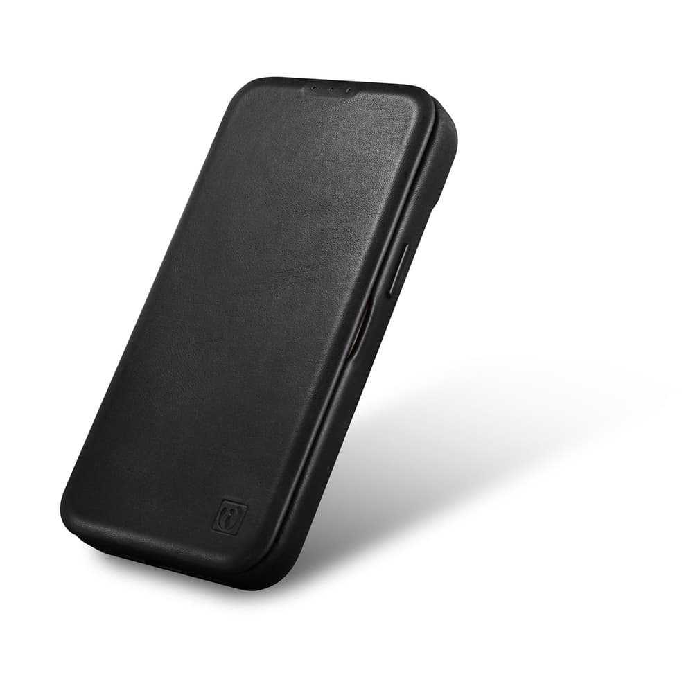 Ovitek iCarer Oil Wax za iPhone 14 Plus, črn 7