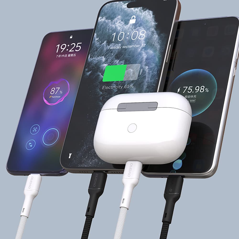 Dudao L9C 65W USB-C - USB-C 1m kabel, bela 8