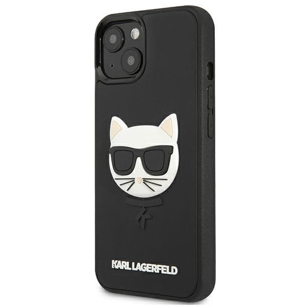Ovitek Karl Lagerfeld 3D Rubber Choupette za iPhone 13 mini - črn 2