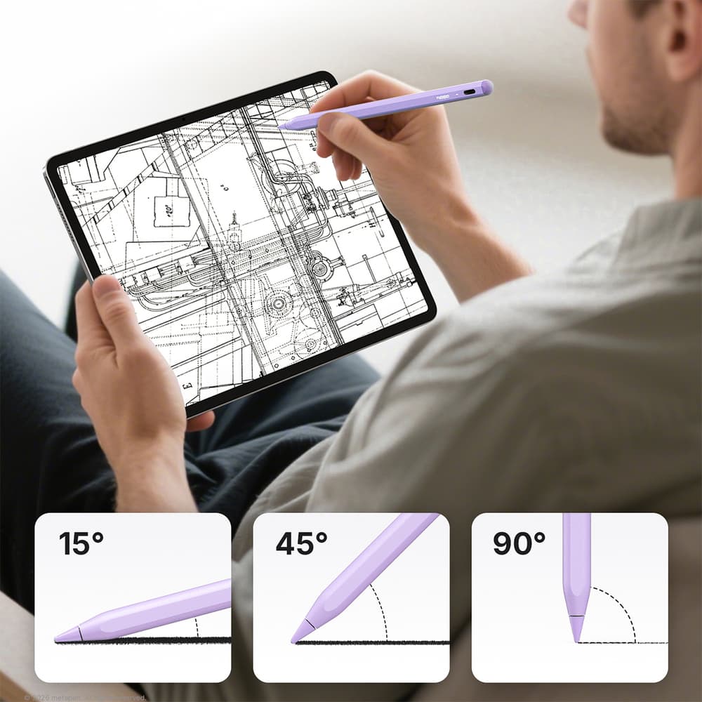 Metapen A8 Aktivni pisalo za iPad USB-C - Vijolična 5