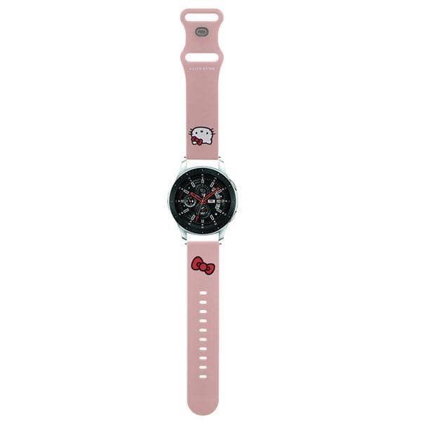 Hello Kitty silikonski pašček Kitty Head, univerzalen 22 mm - roza