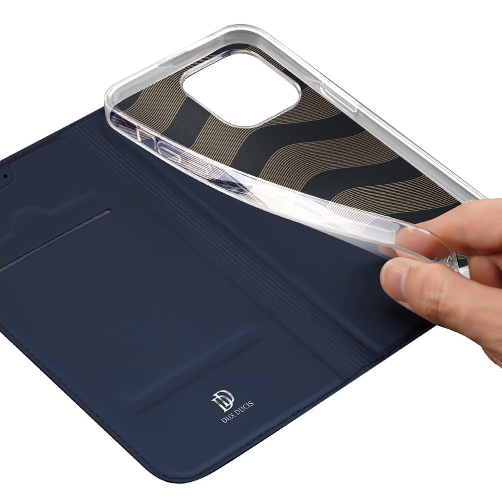 Dux Ducis Skin Pro denarnica ovitek za iPhone 15 Pro Max - Modra 7