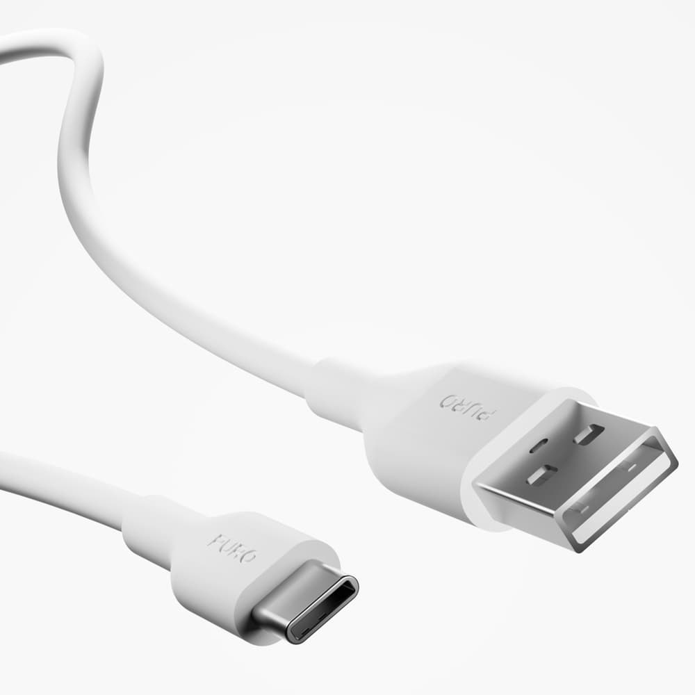 Puro PROLITE 10W USB-A polnilnik + kabel USB-A/USB-C 1.2m, bel 6